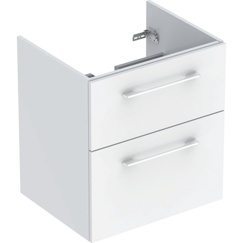 SELNOVA SQUARE шафка для вбудованого умивальника slim rim 60см, з двома шухлядами 58,8*63,5*50,2 см, білий