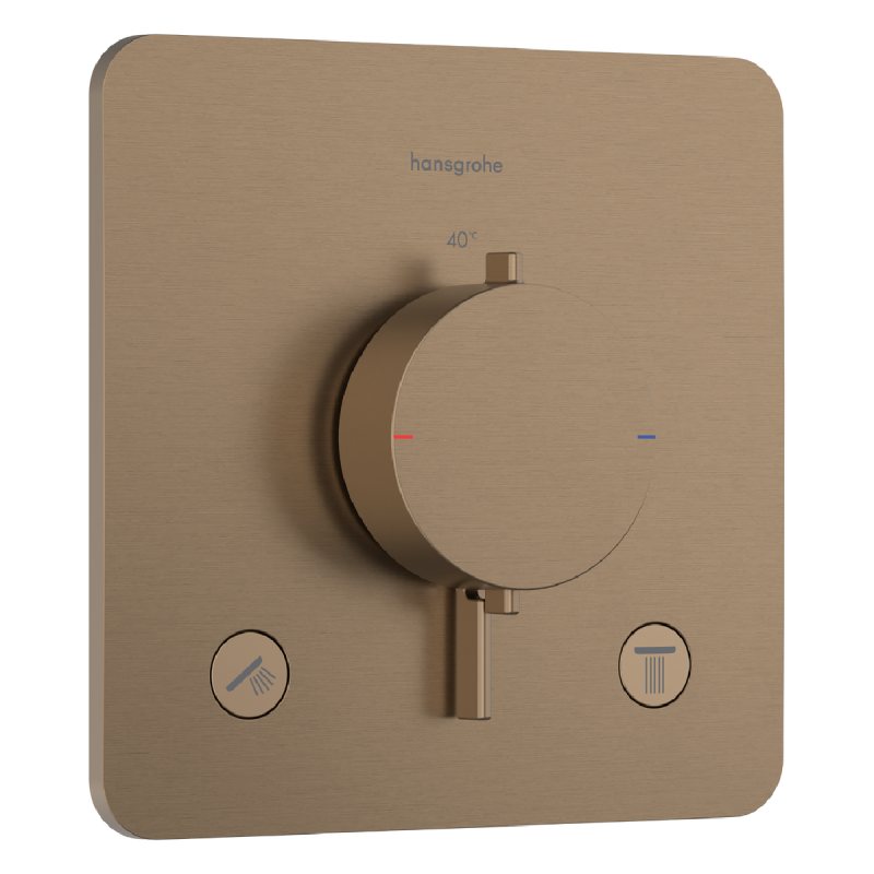 ECOSTAT COMFORT Q термостат для 2х споживачів, ПМ, шліфованна бронза
