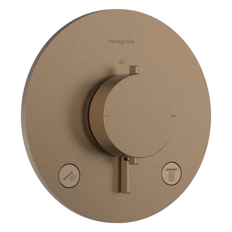 ECOSTAT COMFORT S термостат для 2х споживачів, ПМ, шліфованна бронза