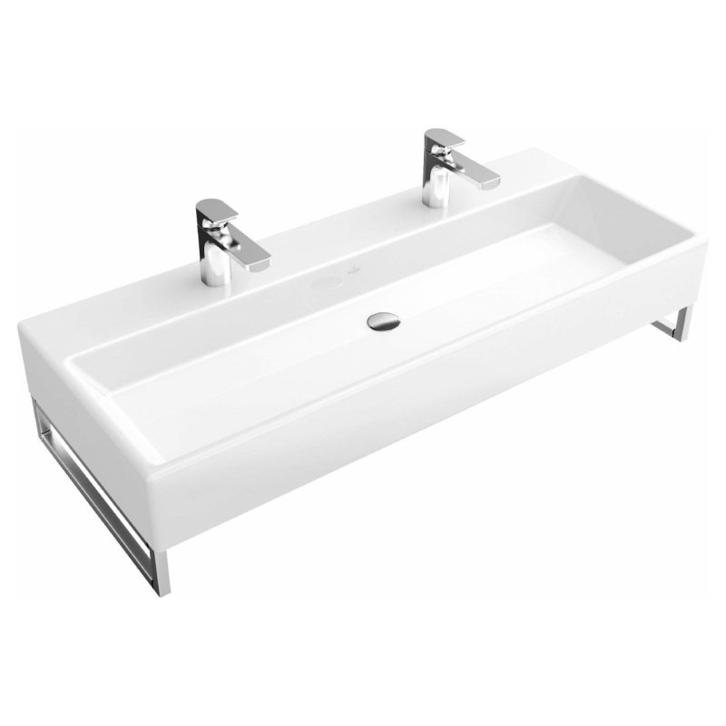 MEMENTO умивальник 100*47см, з 2 отв, без переливу, White Alpin CeramicPlus