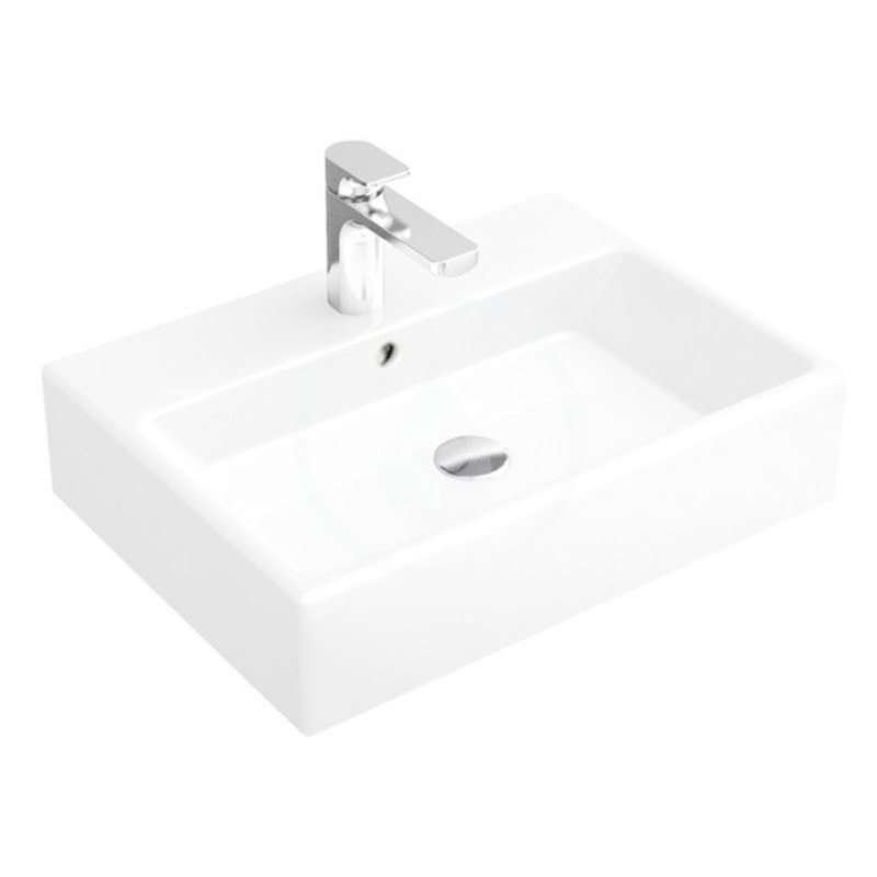MEMENTO умивальник меблевий 60*42см, з отв, з переливом, Star White CeramicPlus