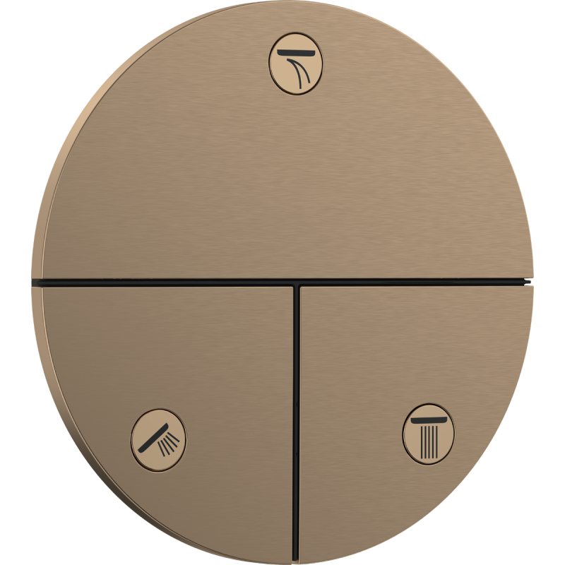 SHOWER SELECT COMFORT S перемикач для 3х споживачів, ПМ, колір шліфованна бронза