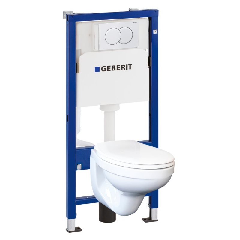 Комплект: DUOFIX PRO 20 монт. елемент для підв. унітазу, з бачком прих.монтажу Delta 12см, підв. унітаз Idol з сидінням, змив. клавіша Delta01, біла