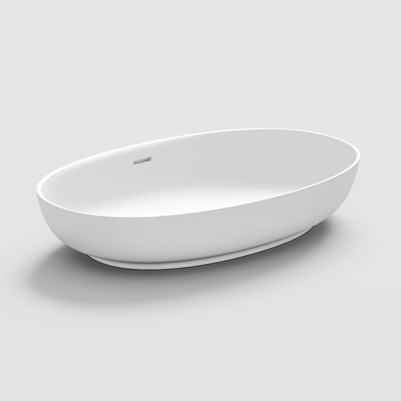 Умивальник 65*40*15,2 см накладний кам'яний Solid surface