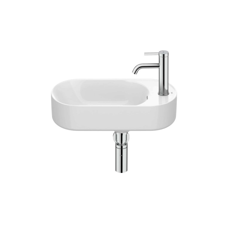 MERIDIAN умивальник асиметричний Compacto 50x27,5 см, білий