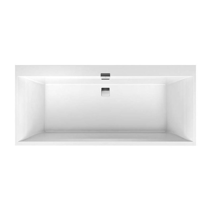 SQURO EDGE 12 ванна 180*80см з ніжками та зливом-переливом, колір white alpin
