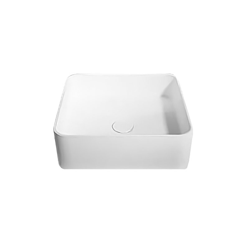 Умивальник 40*40*12,5см накладний кам'яний Solid surface