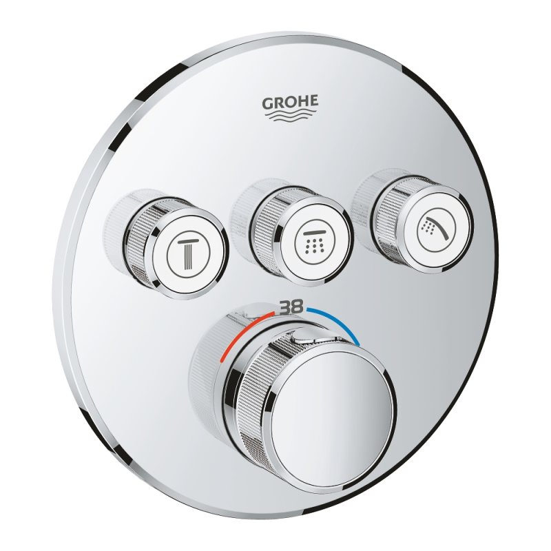 SmartControl Термостат для душа / ванни з 3 кнопками, накладна панель