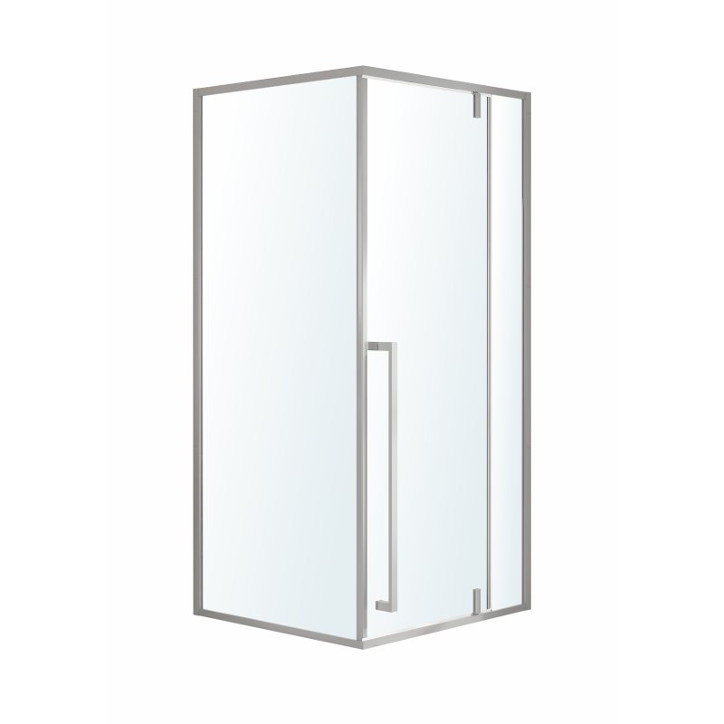 MORA 90-C душова кабіна 90*90*200 см квадратна, двері розпашні, профіль хром, скло прозоре