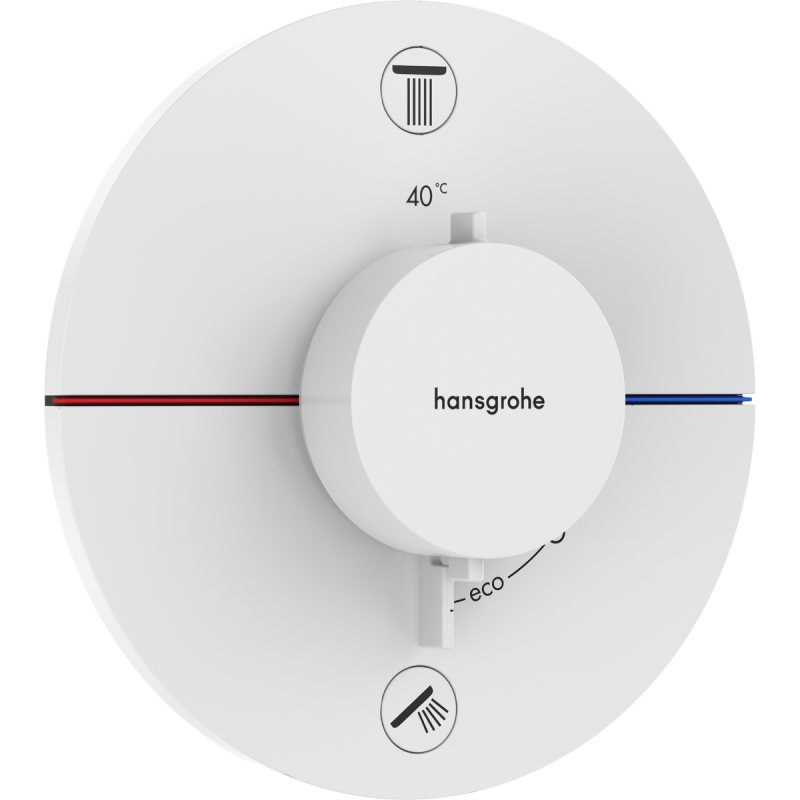 SHOWER SELECT COMFORT S термостат для 2х споживачів, ПМ, колір білий матовий