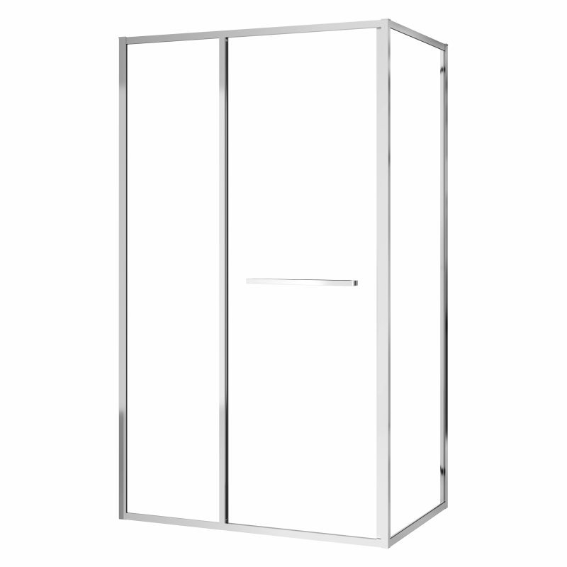 CRUZE душова кабіна 80*120*200см, тип дверей COME IN, профіль хром, прозоре скло
