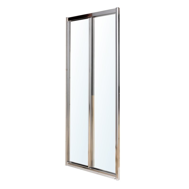 Двері bifold 80*195см, профіль хром, скло прозоре
