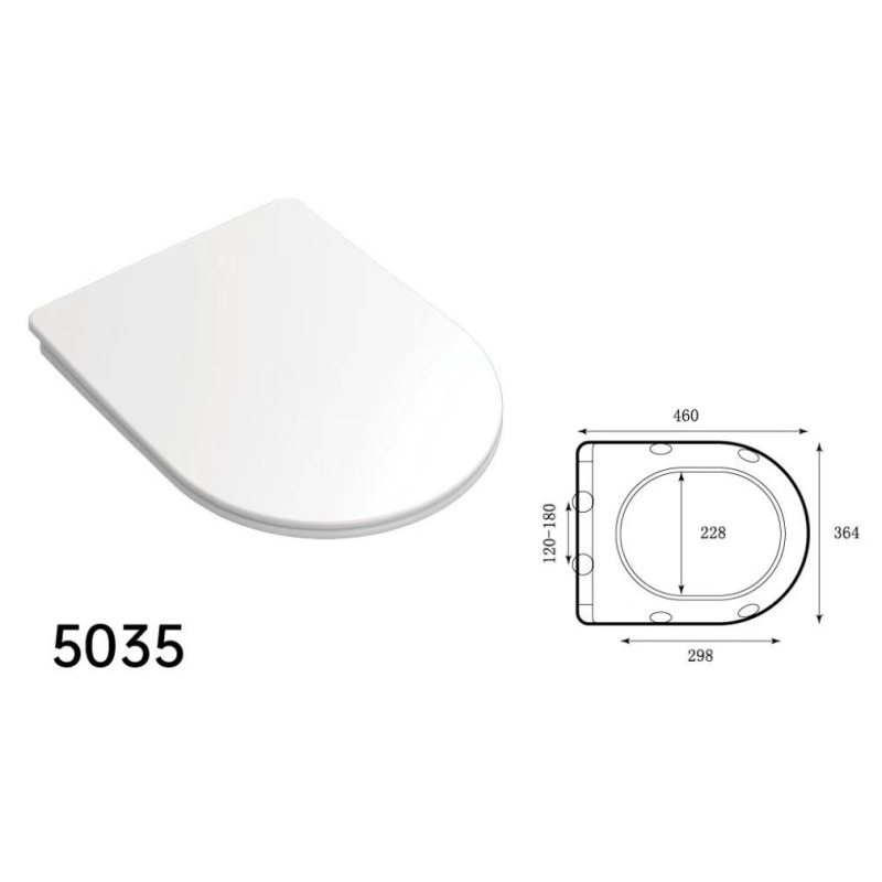 5035 Сидіння duroplast slow-closing (460*364 мм)