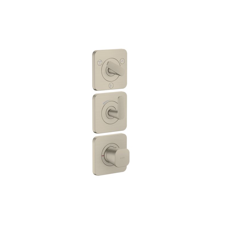 AXOR CITTERIO C термостат 38*12см, для 3х споживачів, ПМ, шліфованний нікель
